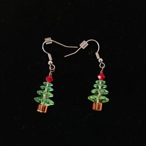 Christmas SALE! Swarovski Crystal Christmas Tree Earrings